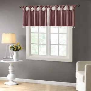 100% Polyester Twisted Tab Valance With Beads -50X26" MP41-4476 By Olliix