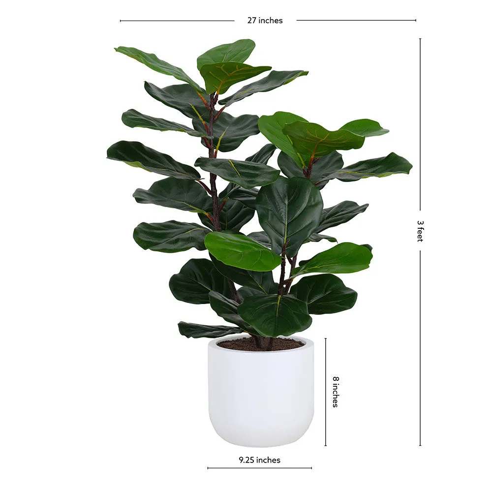 3 ft Faux Potted Fiddle Leaf Fig Tree