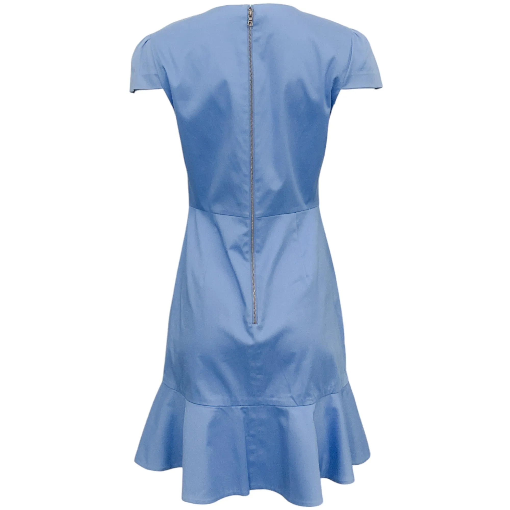 Alice   Olivia Cerulean Blue Kirby Ruffle Dress