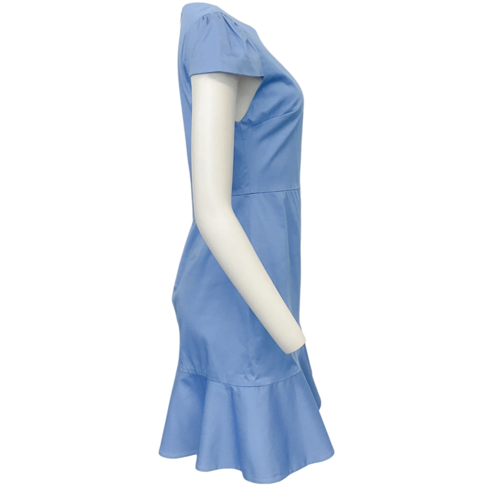 Alice   Olivia Cerulean Blue Kirby Ruffle Dress