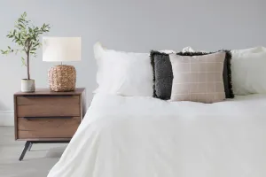 Ava Linen Look Duvet Set | Natural | Double