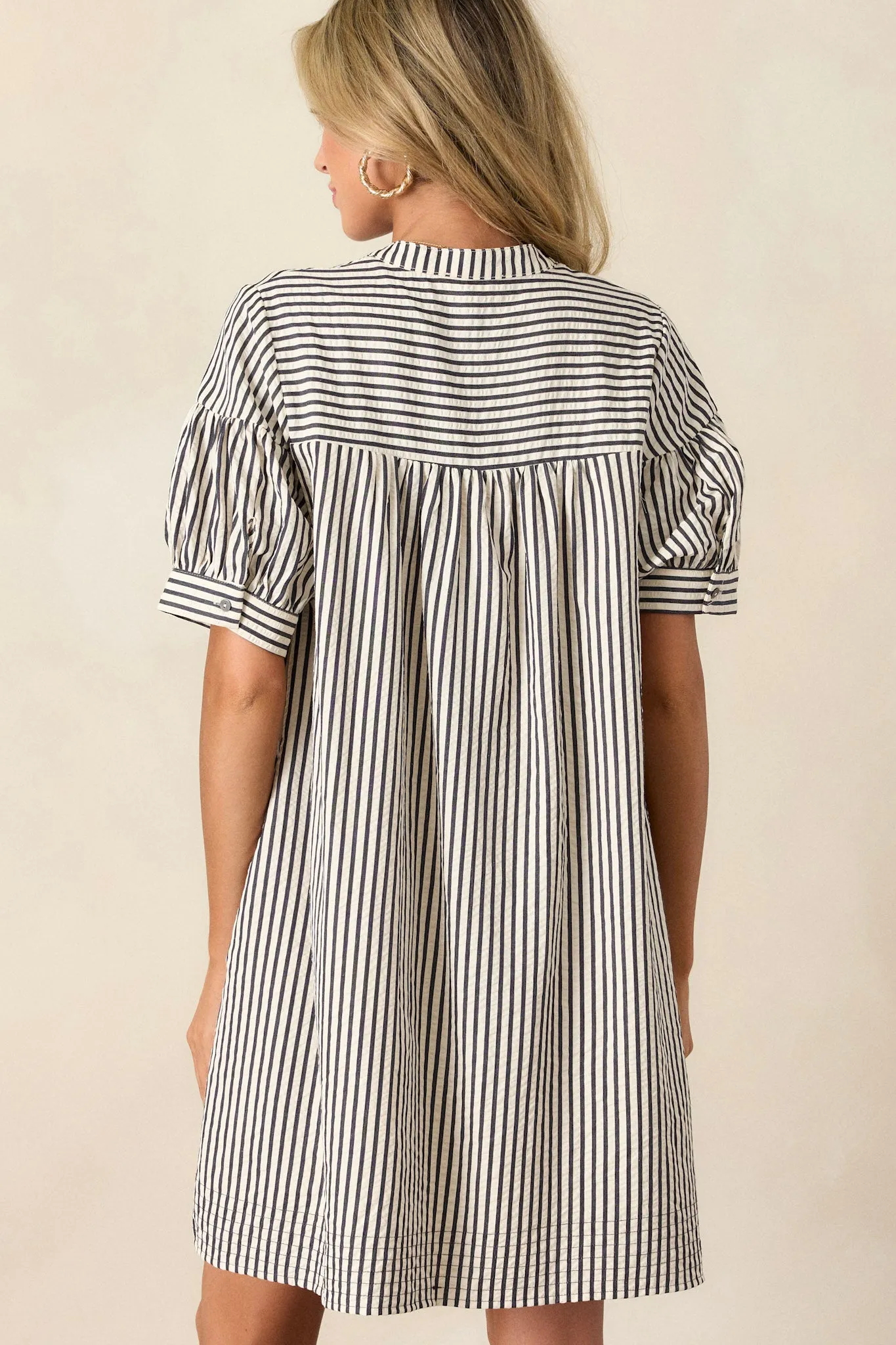 Bitter Sweet Symphony Navy Stripe Mini Dress