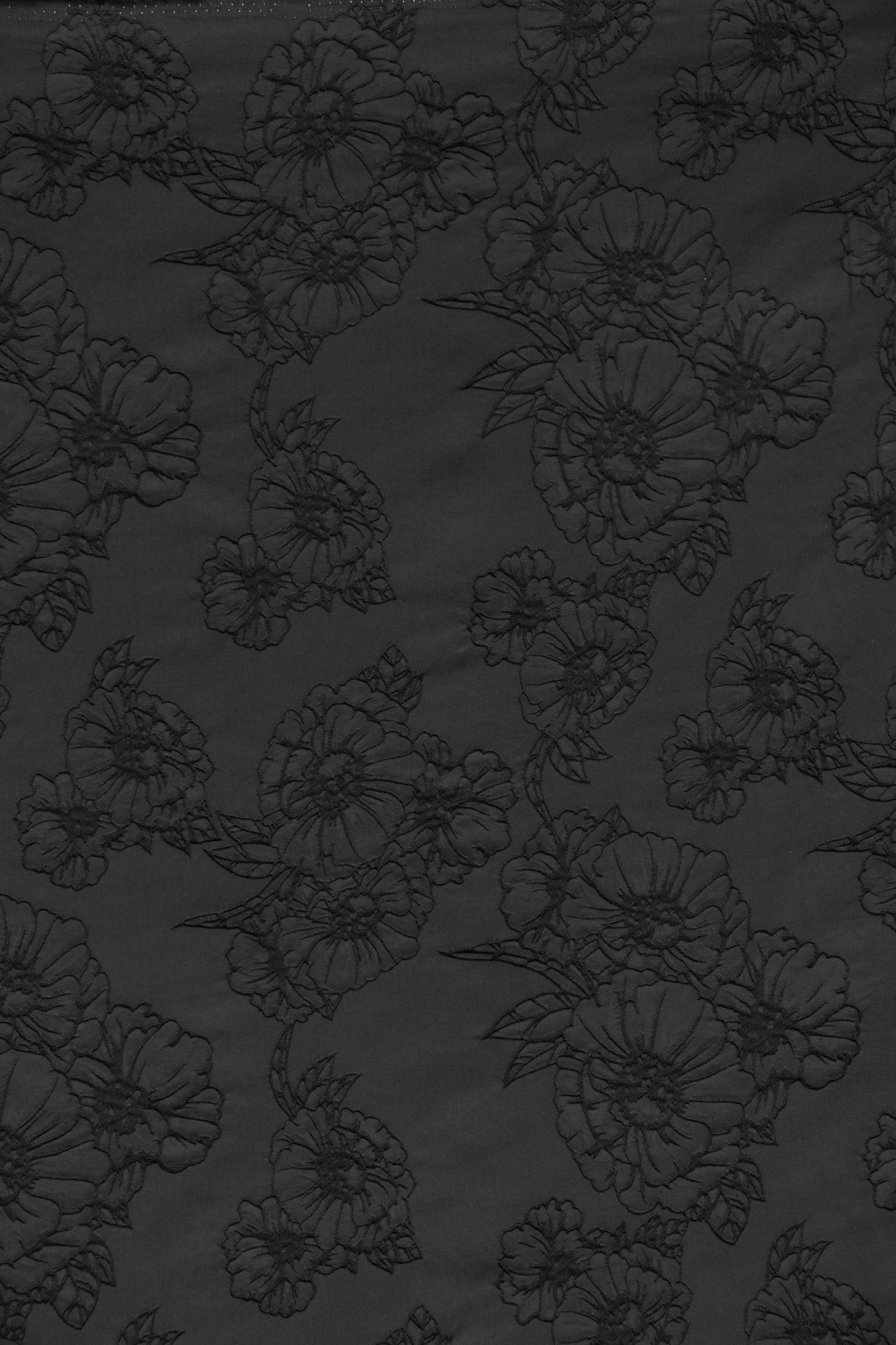 Black Limerick Self Design Brocade 54" Fabric