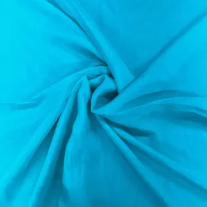 Blue Solid Satin Organza Fabric