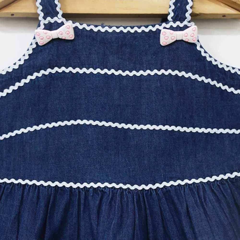 Blue Tiered Denim Dress