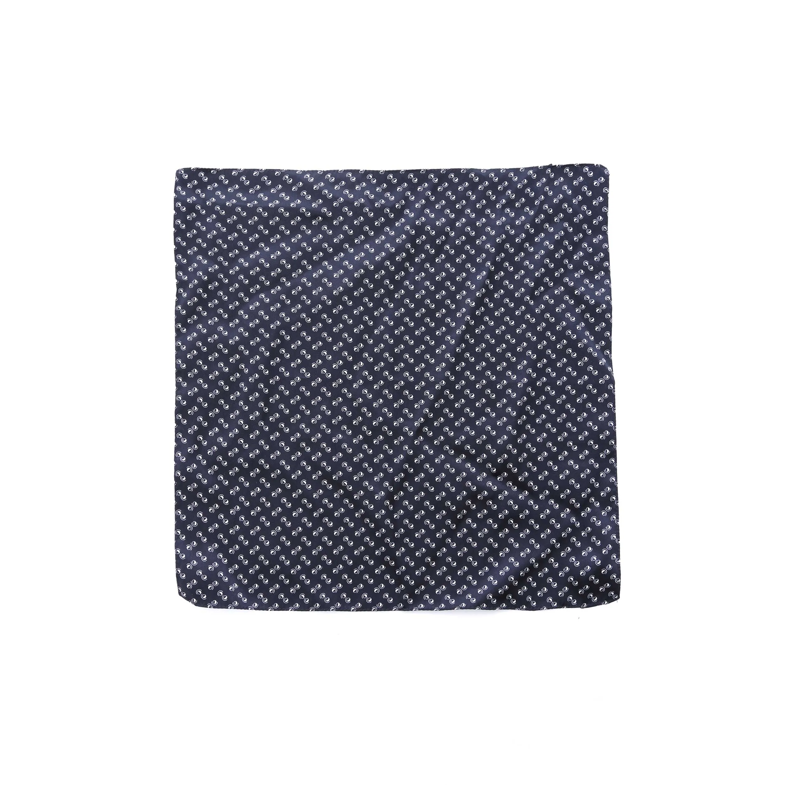 BOSS Circle Pocket Square in Navy