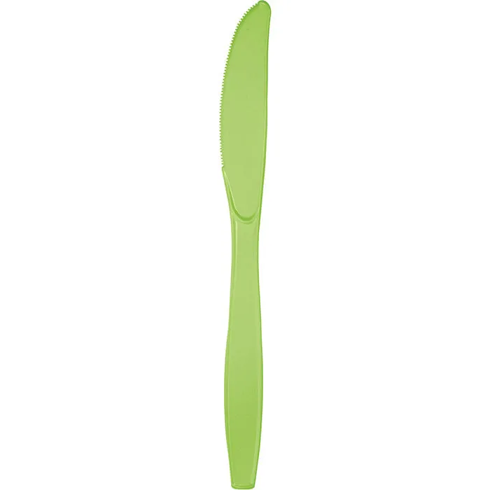 Bulk Fresh Lime Green Plastic Knives (288 per Case)