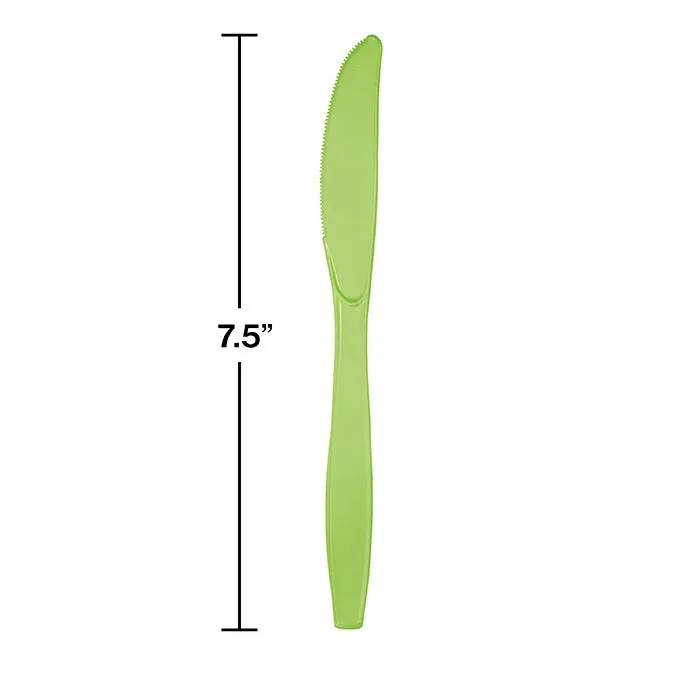 Bulk Fresh Lime Green Plastic Knives (288 per Case)