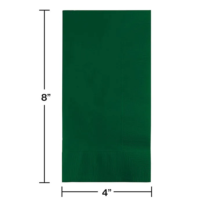 Bulk Hunter Green Paper Dinner Napkins 2Ply 1/8FLD (Case of 600)