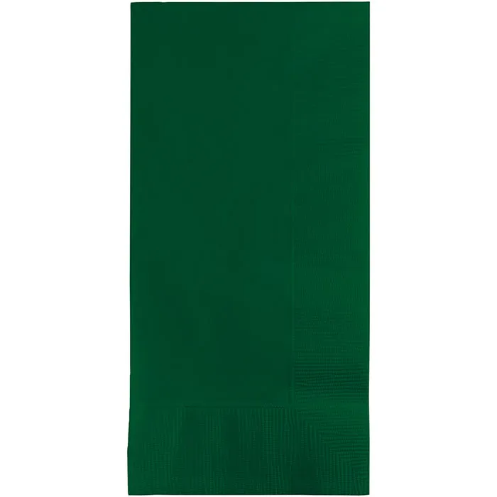 Bulk Hunter Green Paper Dinner Napkins 2Ply 1/8FLD (Case of 600)