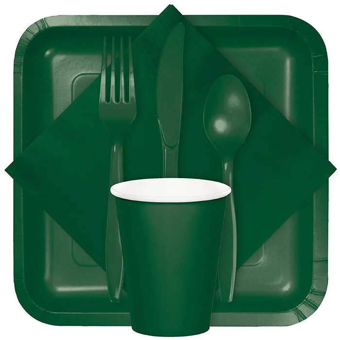 Bulk Hunter Green Paper Dinner Napkins 2Ply 1/8FLD (Case of 600)