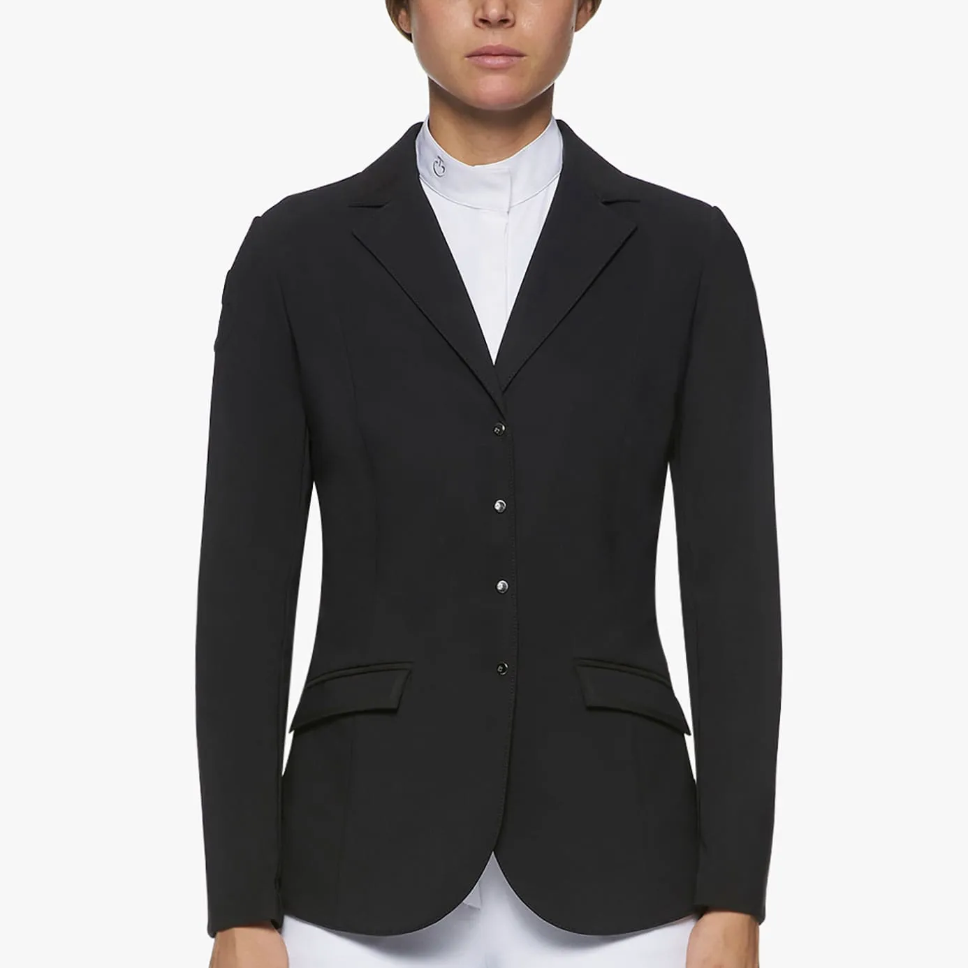 Cavalleria Toscana Lightweight Jersey Zip Show Jacket - Black