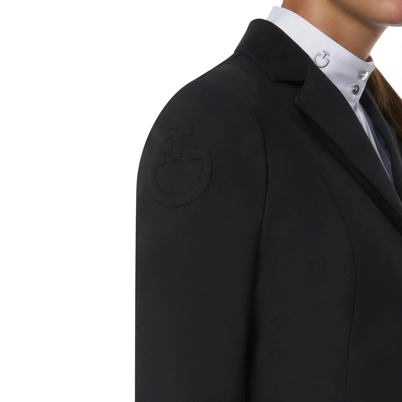 Cavalleria Toscana Lightweight Jersey Zip Show Jacket - Black