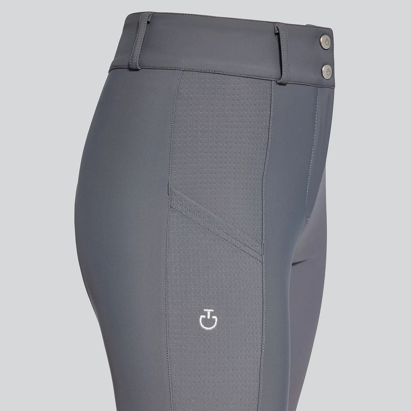 Cavalleria Toscana Perforated Insert Breeches - Anthracite Grey