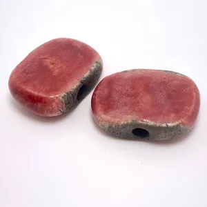 Chicklet Ceramic Bead by Keith OConnor, Dark Pink