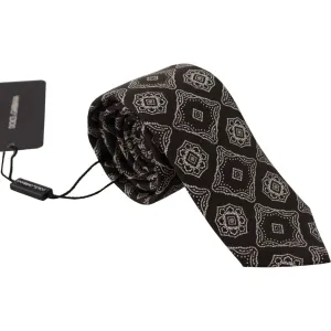 Dolce & Gabbana Elegant Silk Geometric Bow Tie