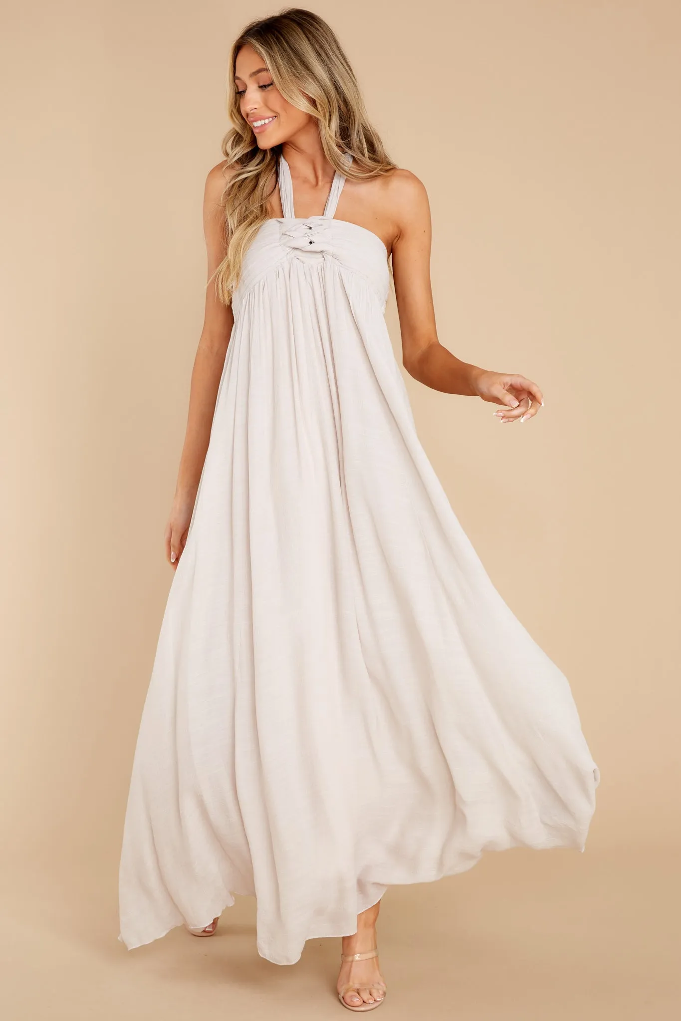 Dream Of You Beige Maxi Dress