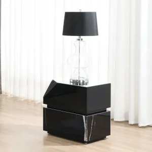 Drisana - End Table - Black Mirrored Finish