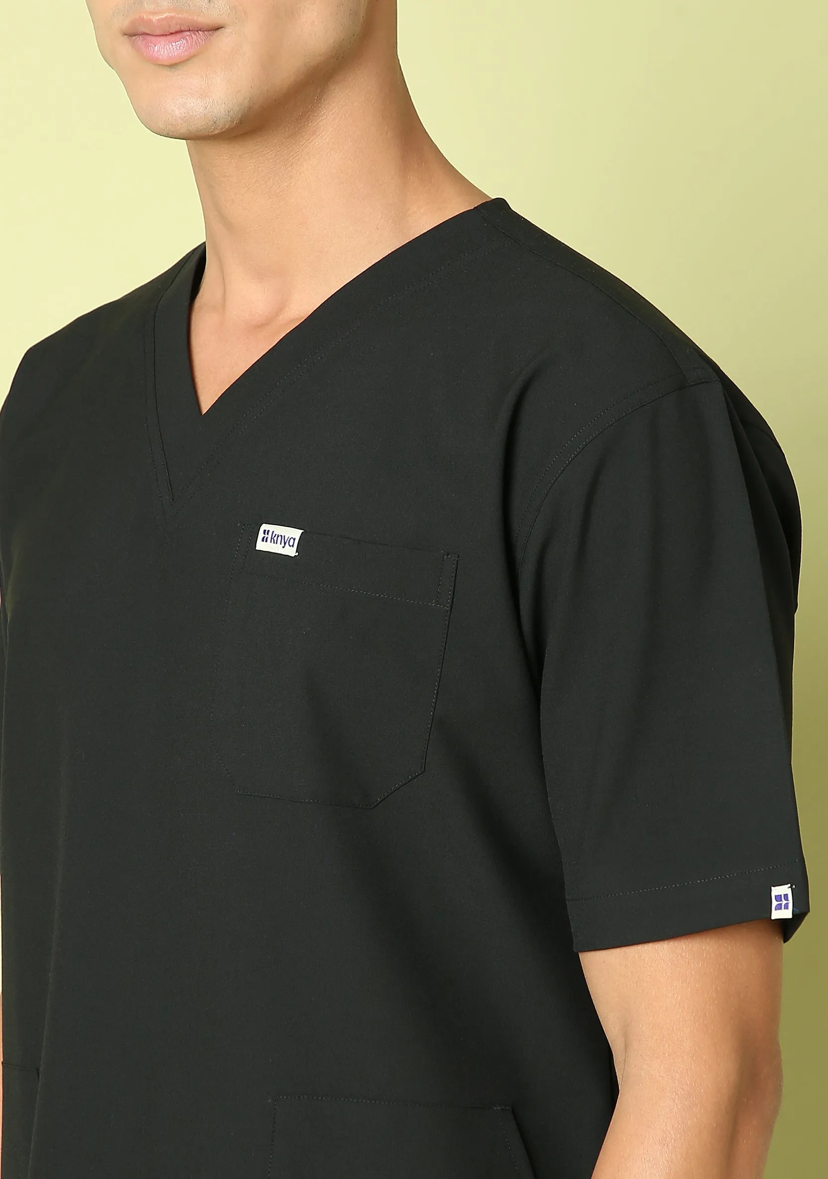 Ecoflex Men's 5 Pocket (Black) Scrub