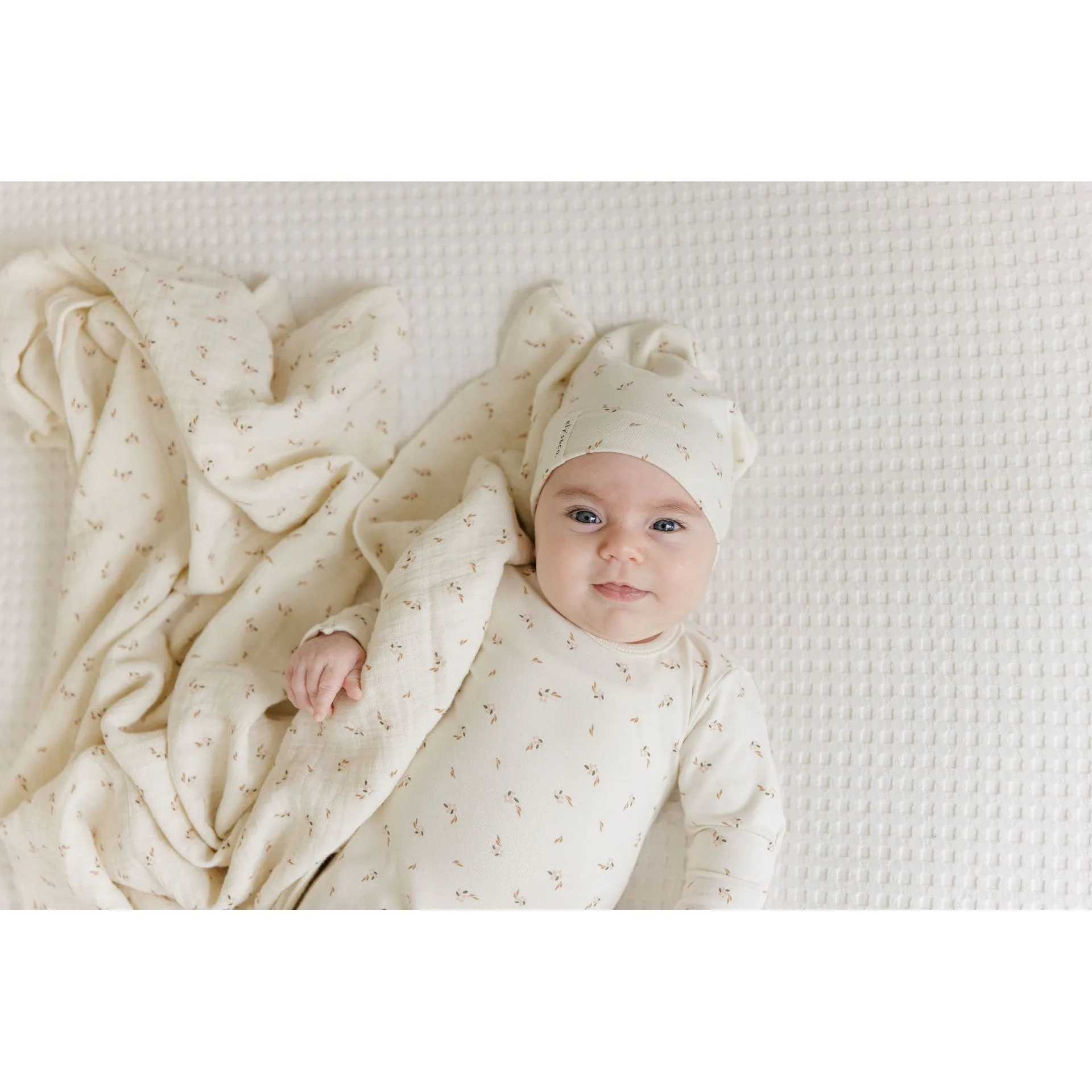 Ely's & Co Printed Floral Collection Muslin Swaddle