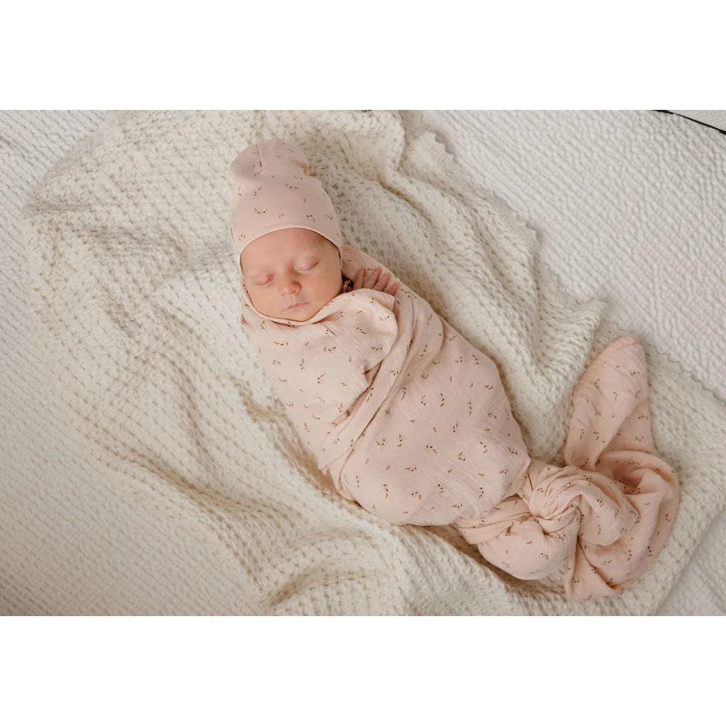 Ely's & Co Printed Floral Collection Muslin Swaddle