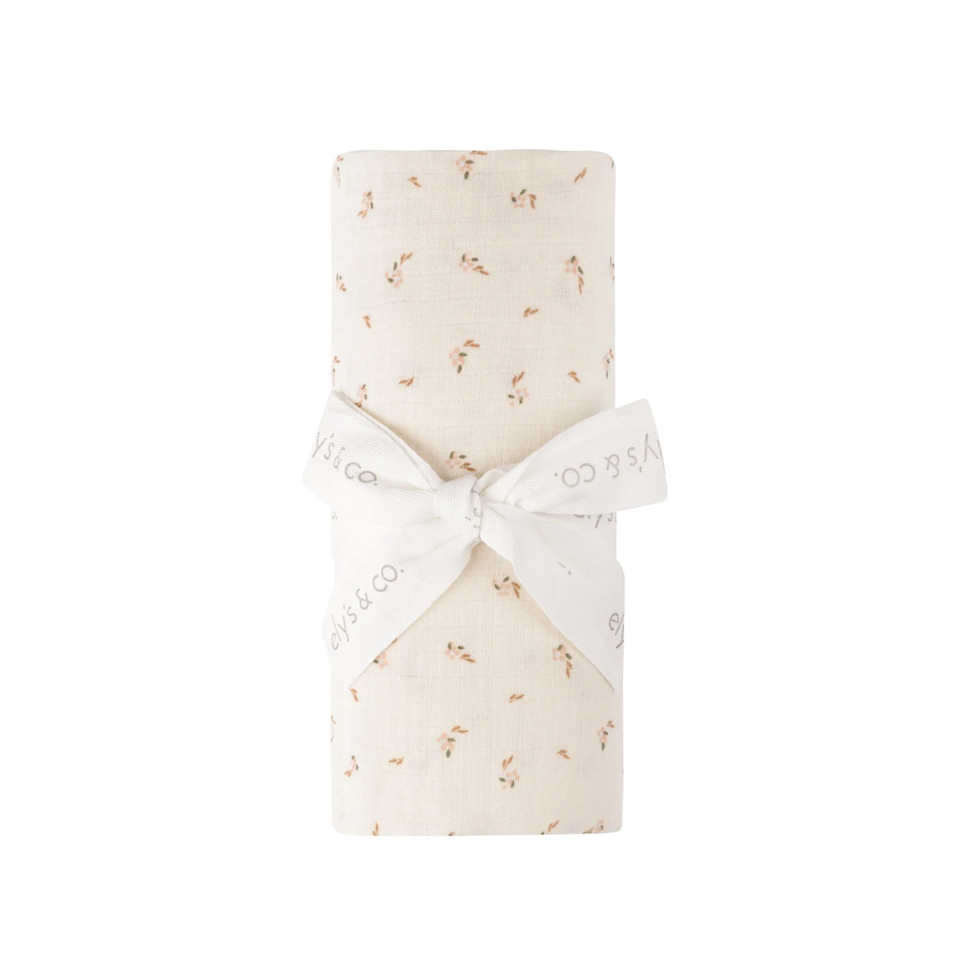 Ely's & Co Printed Floral Collection Muslin Swaddle