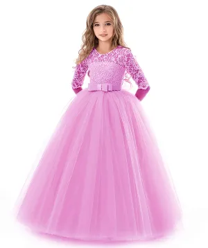 Fancydresswale Birthday Princess dress pink Floor Length dress for Girls