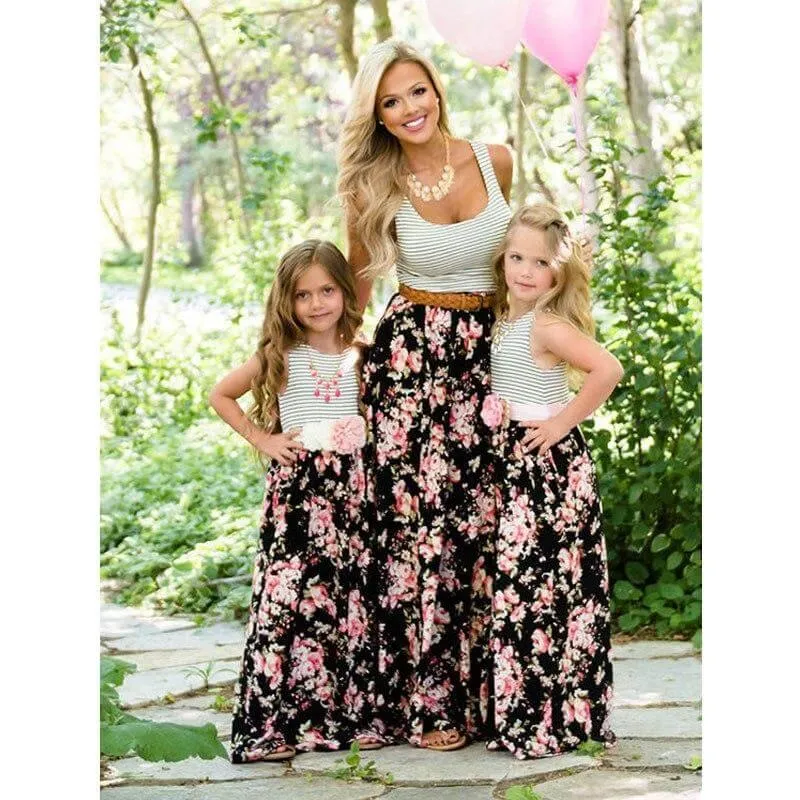 Floral Cute Mom and daughter Sundress Matching outfit