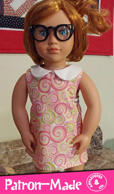 Free Mod Dress Sewing Pattern for 18" Dolls