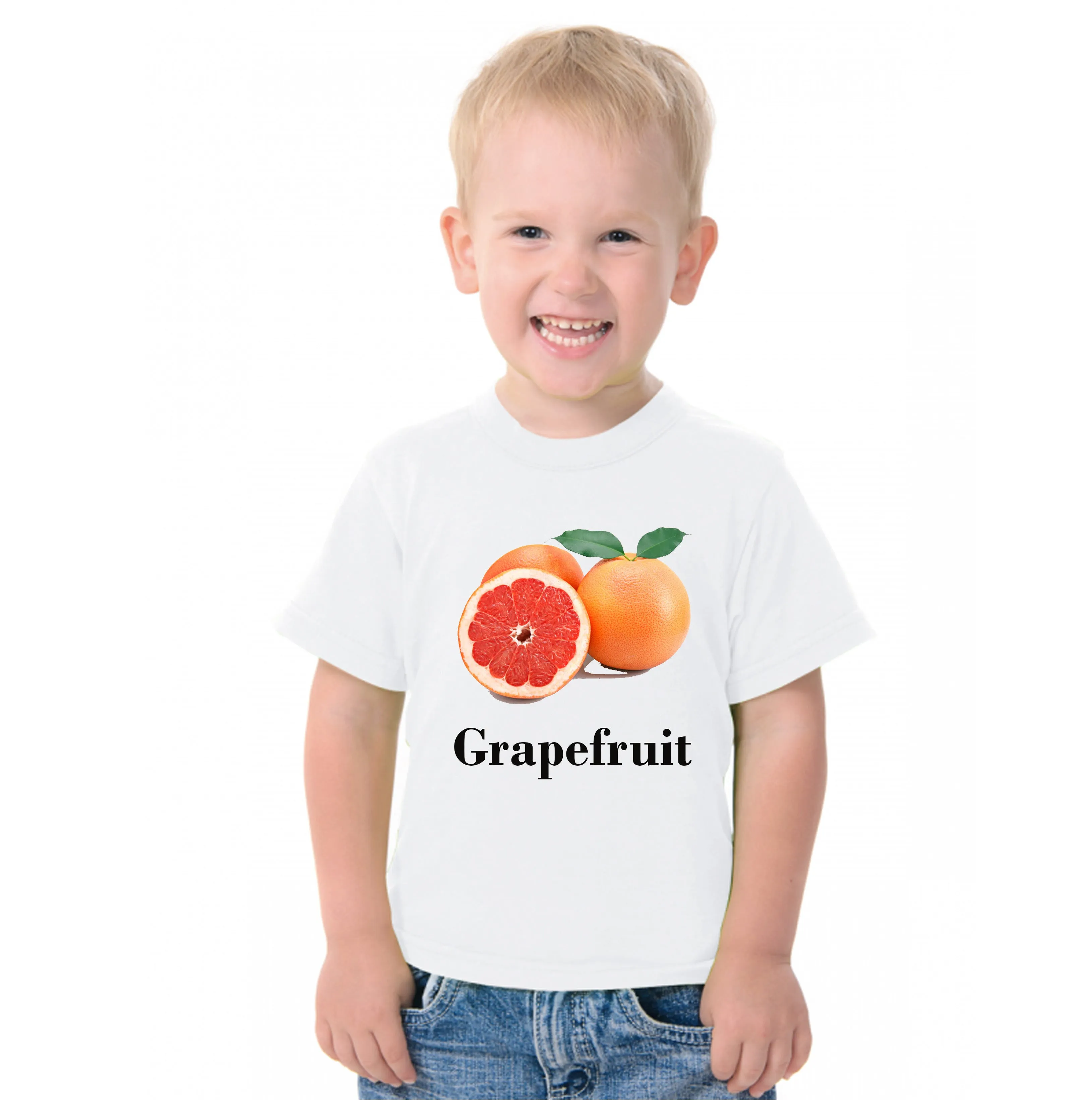 Fruit Theme T-Shirt for Kids Fancy Dress Costume Grape Fruit