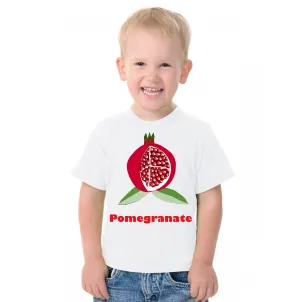 Fruit Theme T-Shirt for Kids Fancy Dress Costume Pomegranate