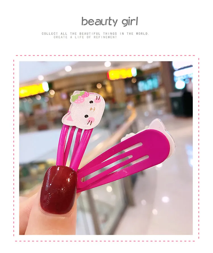 Girls Cute Cartoon Fruit Hairpins:  10 - 15 Piece Sets