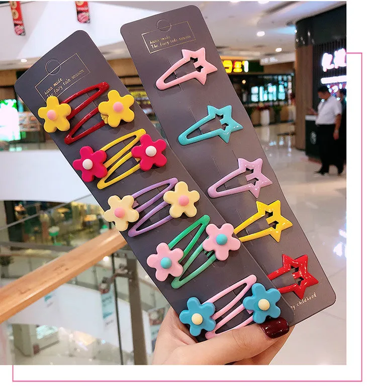 Girls Cute Cartoon Fruit Hairpins:  10 - 15 Piece Sets