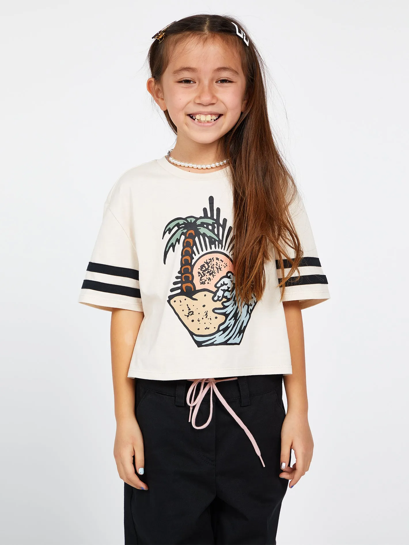 Girls Truly Stoked Short Sleeve Tee - Sand