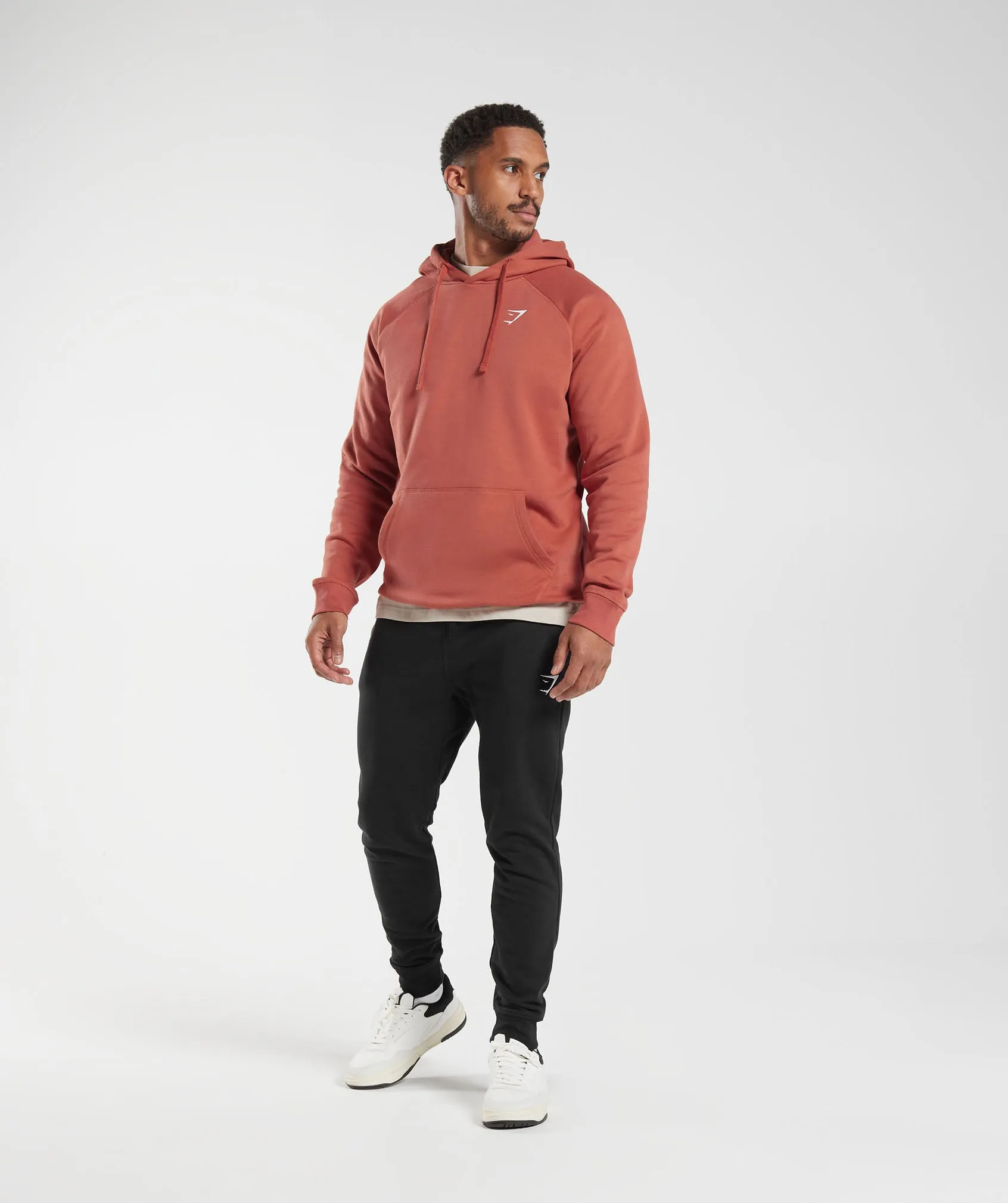 Gymshark Crest Hoodie - Persimmon Red