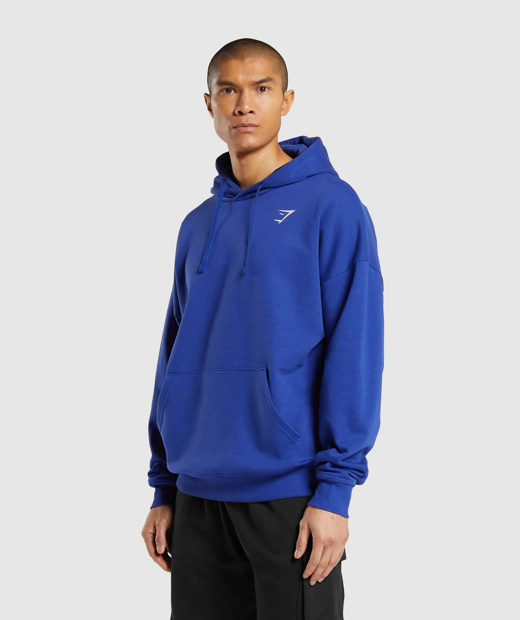 Gymshark Crest Oversized Hoodie - Wave Blue