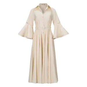 Hope Dress - Cream Cotton Poplin