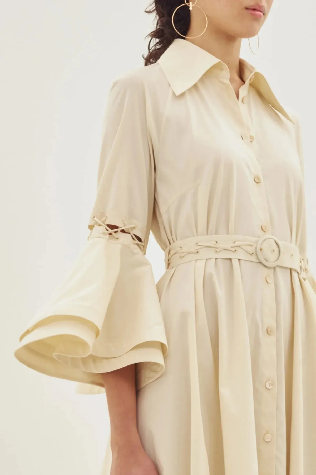 Hope Dress - Cream Cotton Poplin