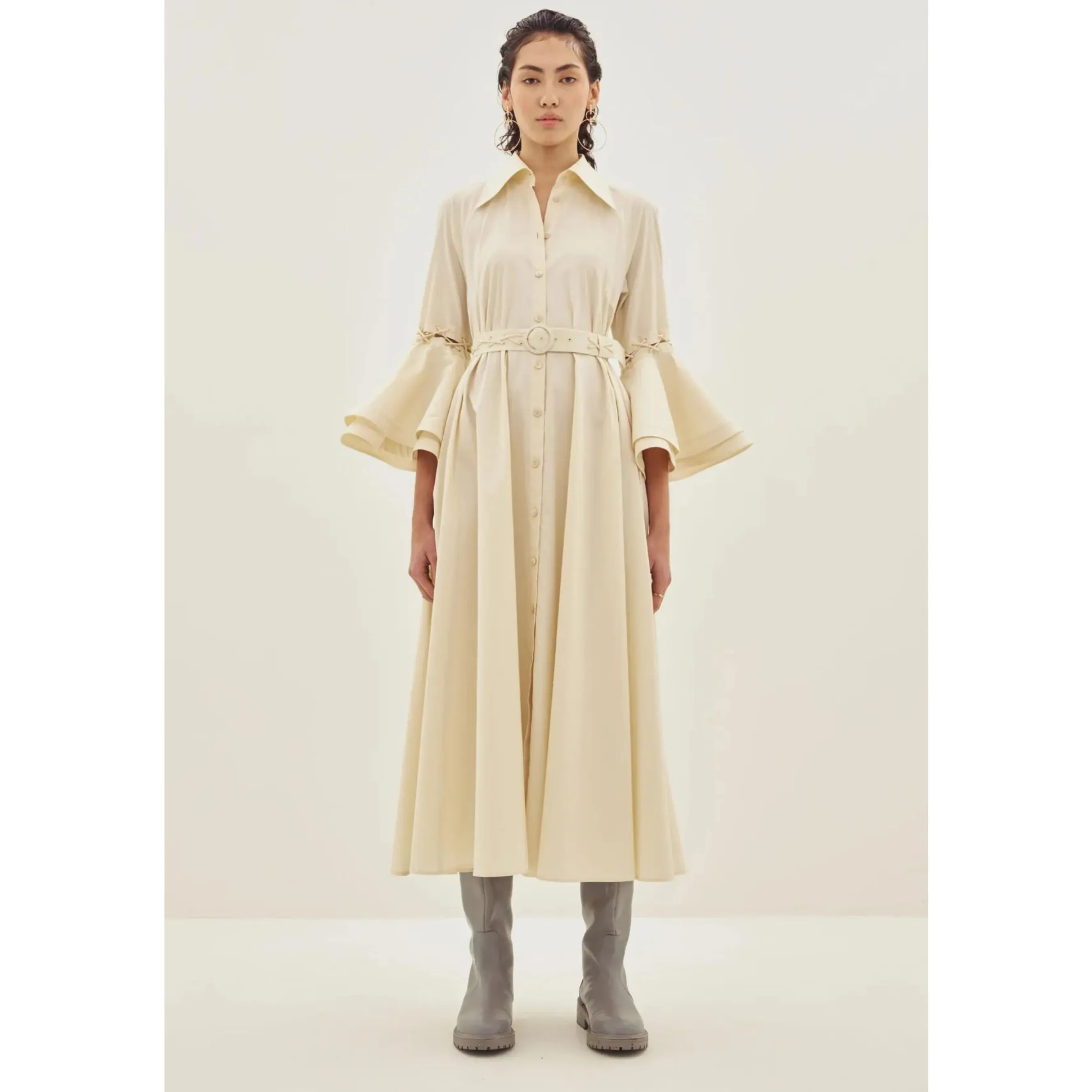 Hope Dress - Cream Cotton Poplin