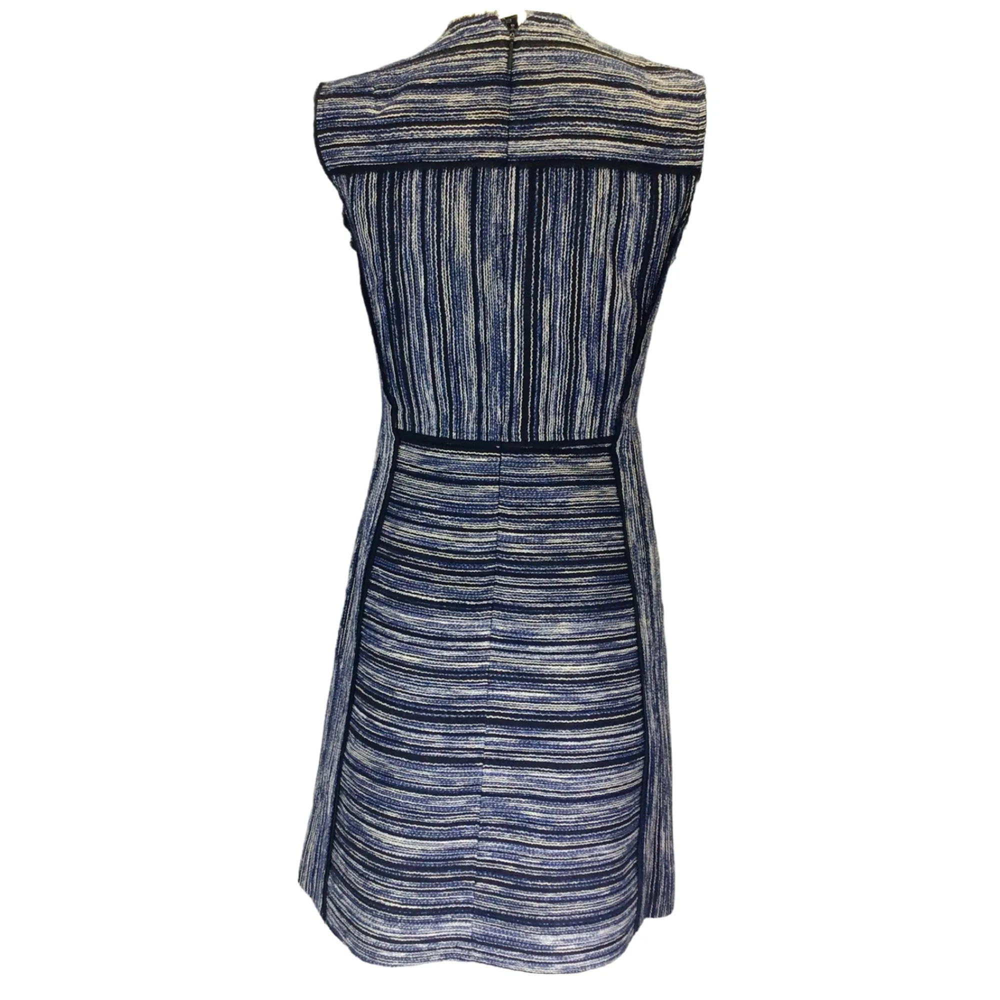 Jason Wu Blue / Black Multi Metallic Detail Woven Tweed Dress