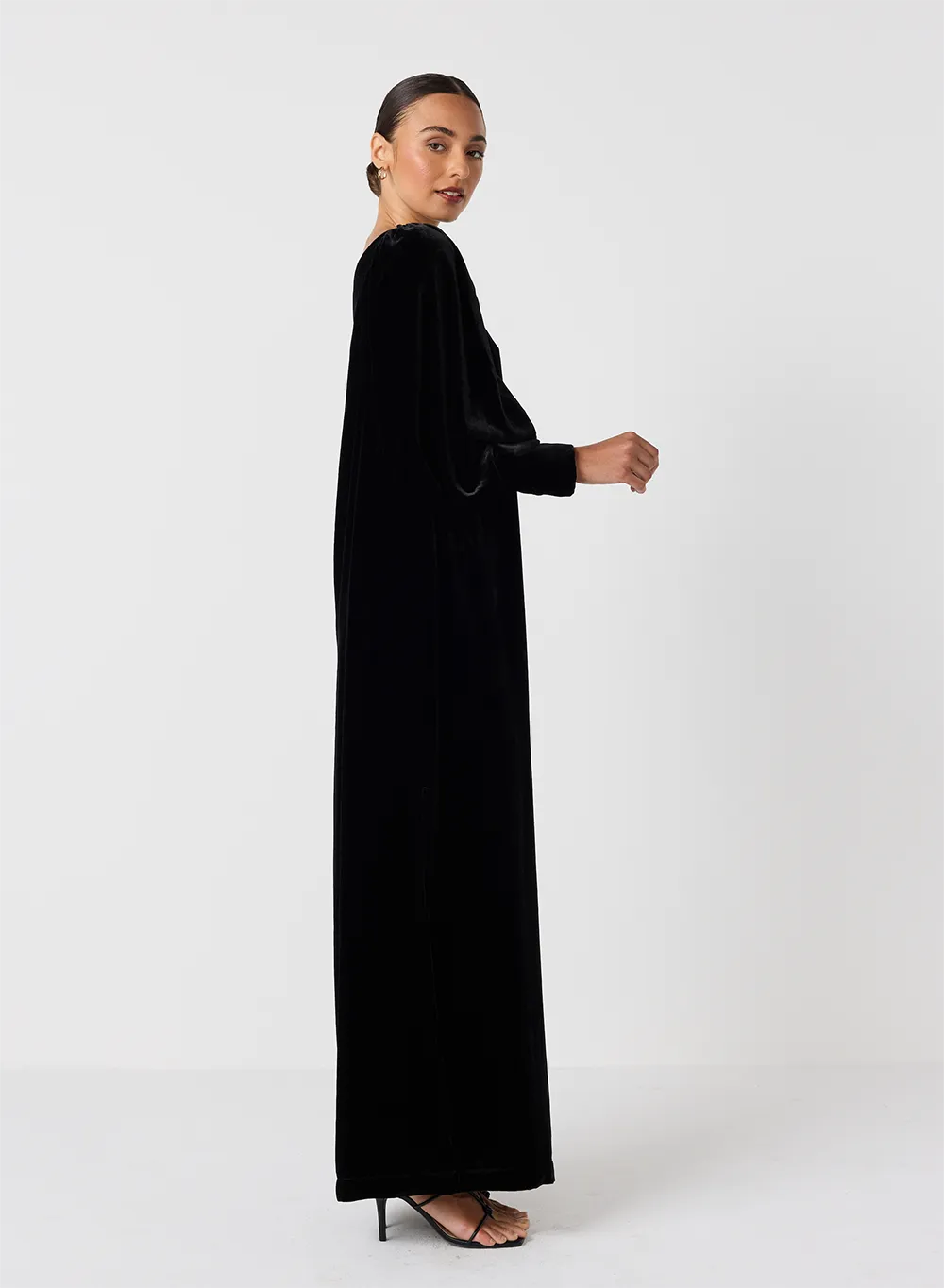 Kathryn Silk Velvet Maxi Dress