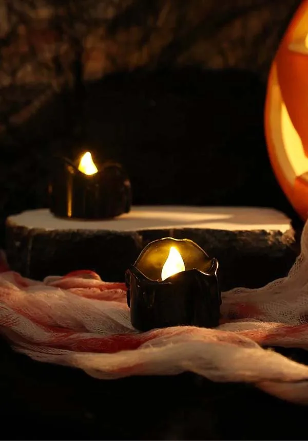 LED Tealight [Black] | CANDLES [6PCE]