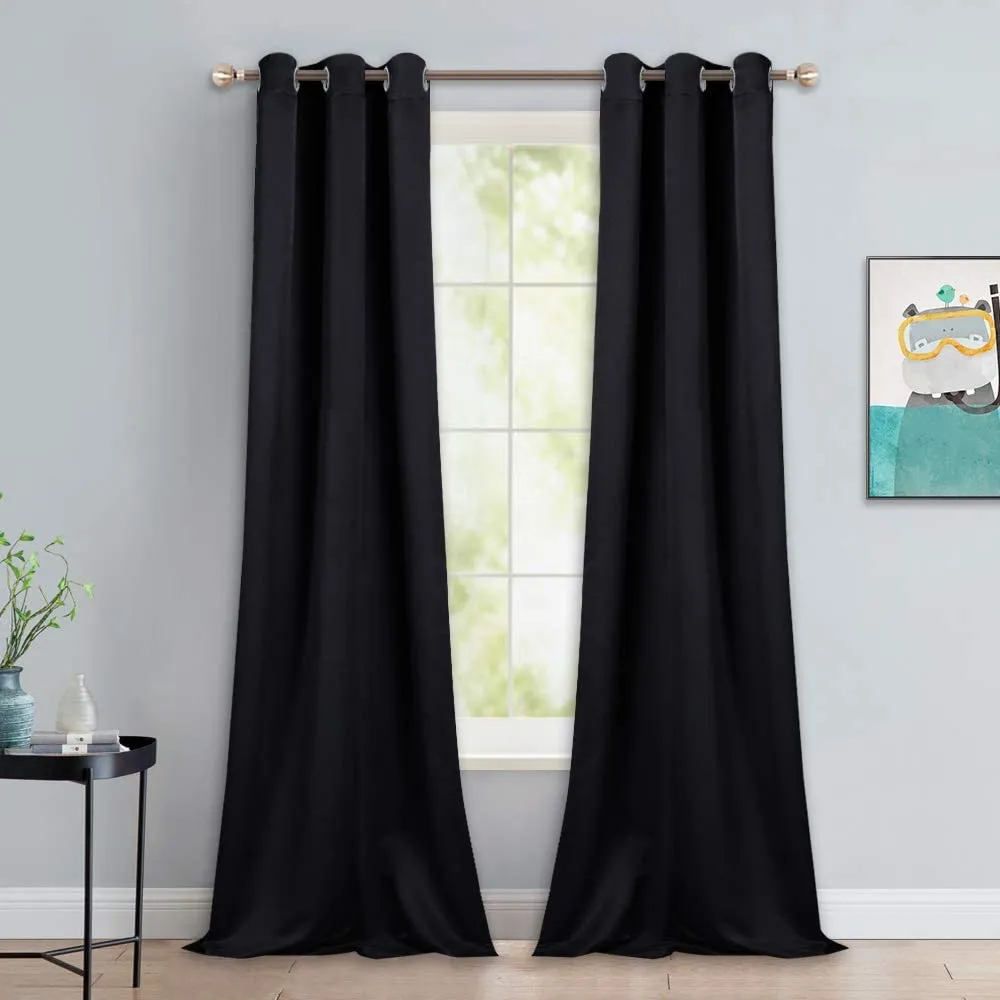 Light Blocking Curtain Soft Fabric 1 Pair