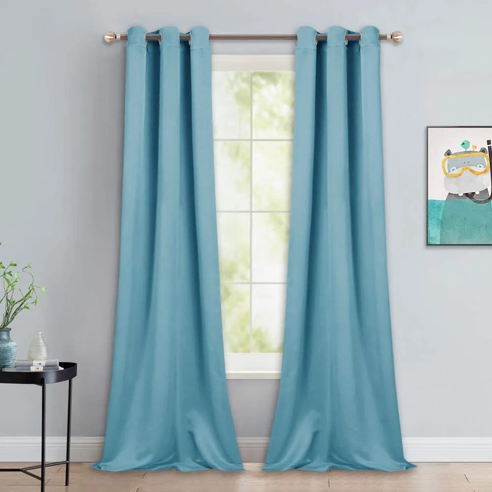 Light Blocking Curtain Soft Fabric 1 Pair