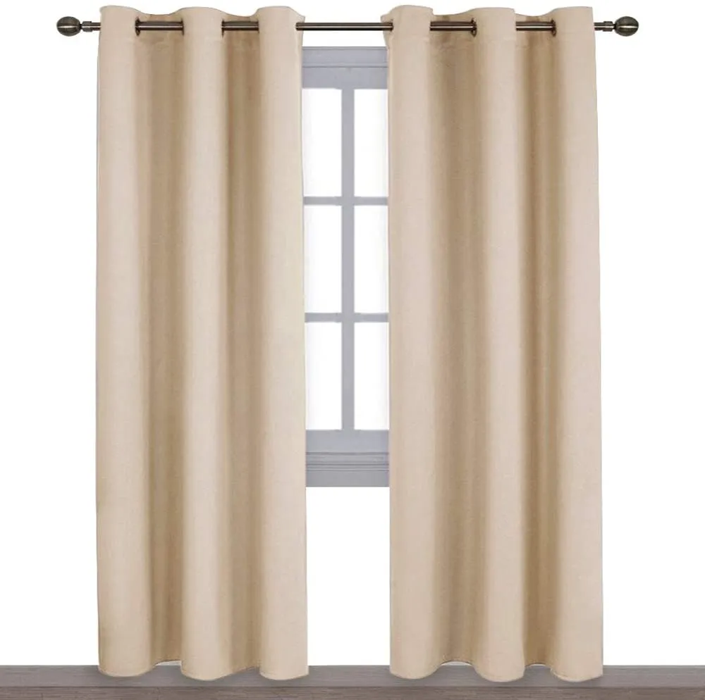 Light Blocking Curtain Soft Fabric 1 Pair