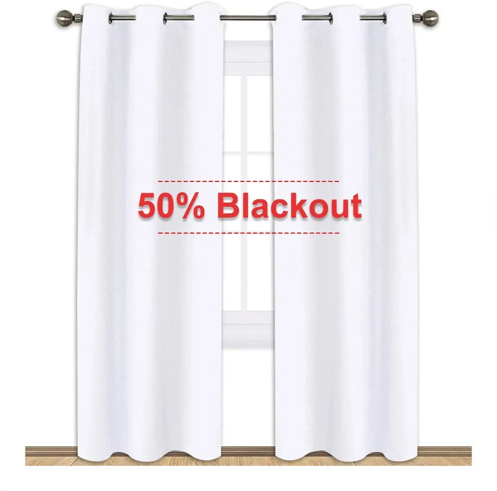 Light Blocking Curtain Soft Fabric 1 Pair