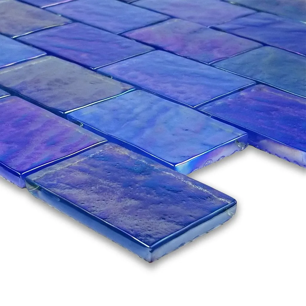 Light Blue Blend, 2" x 3" - Glass Tile