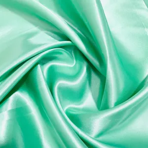 Light Green Solid Satin Fabric