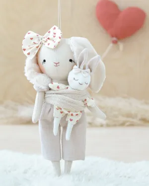 Mama   baby Bunny Doll Soft Toy