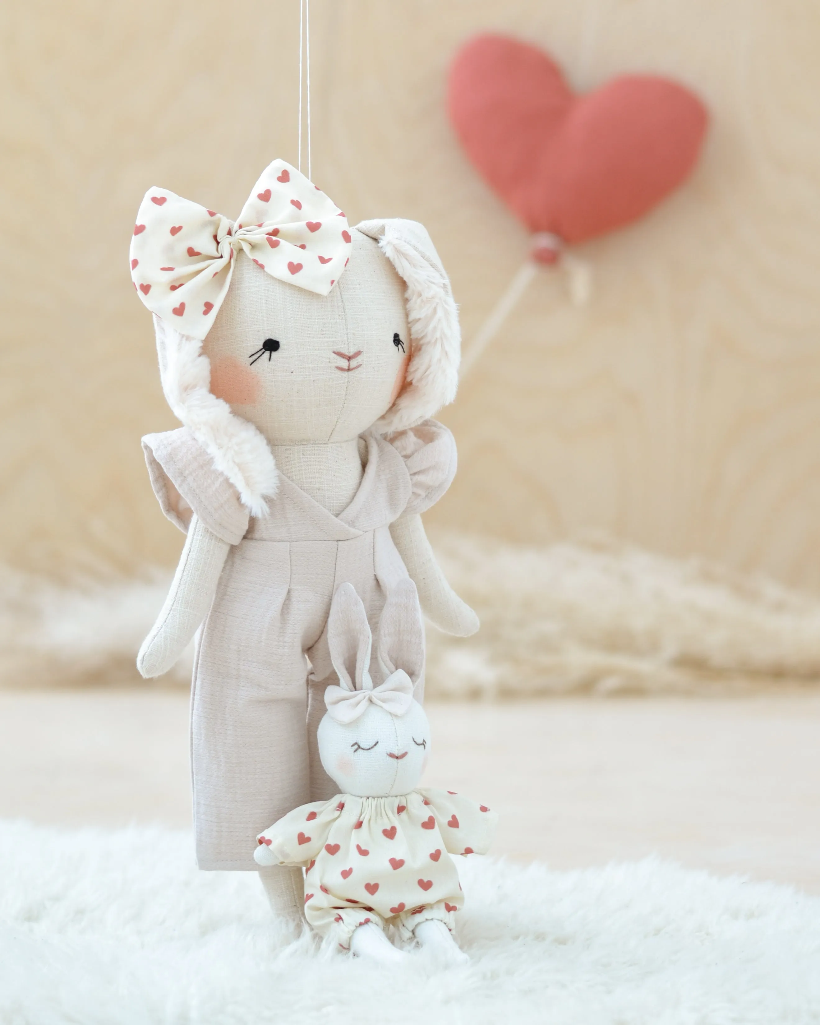 Mama   baby Bunny Doll Soft Toy